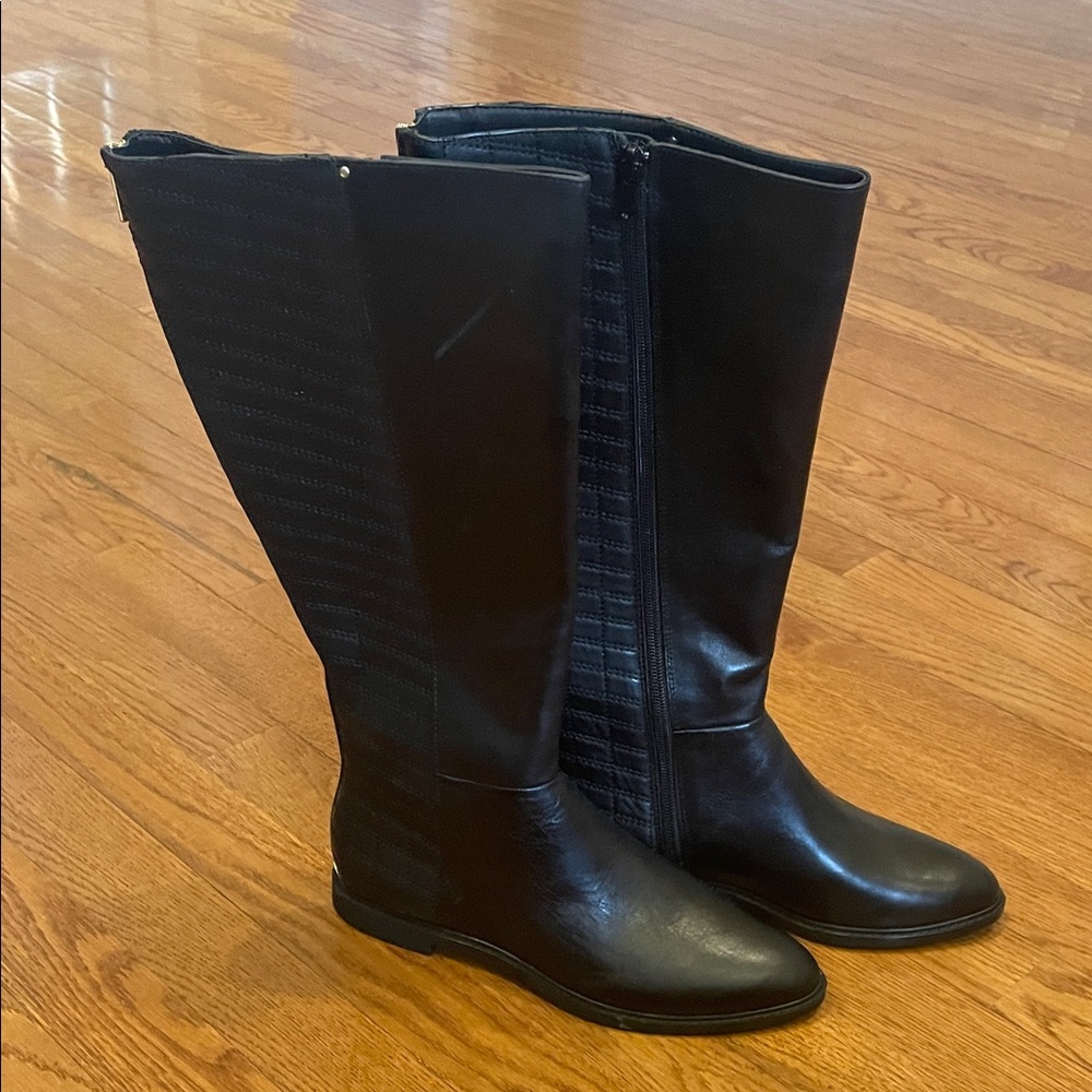 Calvin Klein Black Wide Calf Boots